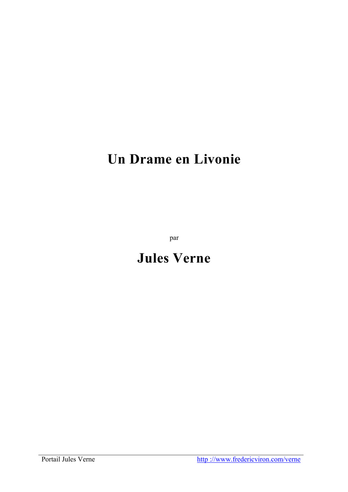 Un drame en Livonie