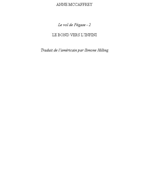 Le bond vers l'infini